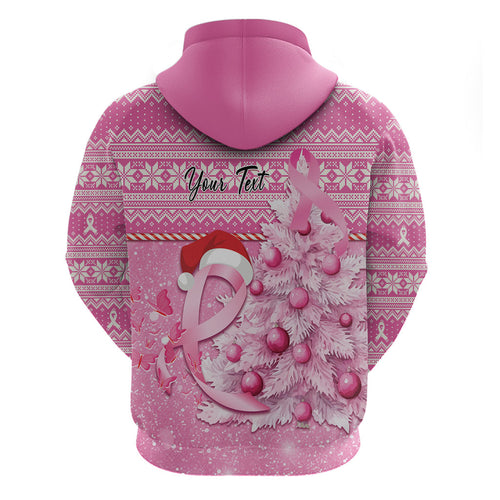Personalised Australia Breast Cancer Awareness Month Zip Hoodie Thinking Pink This Christmas