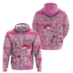 Personalised Australia Breast Cancer Awareness Month Zip Hoodie Thinking Pink This Christmas