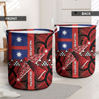Aotearoa Iwi Ngapuhi Laundry Basket Tuhoronuku Kite United Tribes Flag Maori Pattern