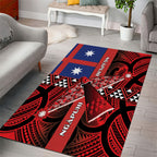 Aotearoa Iwi Ngapuhi Area Rug Tuhoronuku Kite United Tribes Flag Maori Pattern