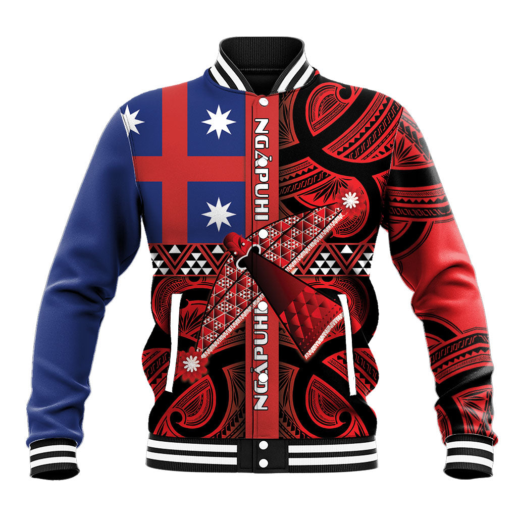 Aotearoa Iwi Ngapuhi Baseball Jacket Tuhoronuku Kite United Tribes Flag Maori Pattern