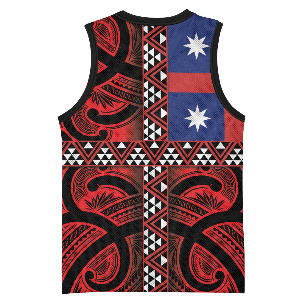 Aotearoa Iwi Ngapuhi Basketball Jersey Tuhoronuku Kite United Tribes Flag Maori Pattern