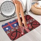 Aotearoa Iwi Ngapuhi Bathroom Set Tuhoronuku Kite United Tribes Flag Maori Pattern