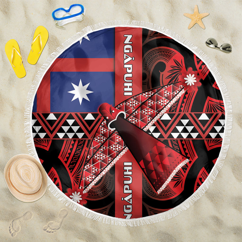 Aotearoa Iwi Ngapuhi Beach Blanket Tuhoronuku Kite United Tribes Flag Maori Pattern