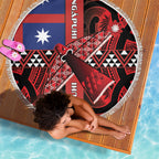 Aotearoa Iwi Ngapuhi Beach Blanket Tuhoronuku Kite United Tribes Flag Maori Pattern
