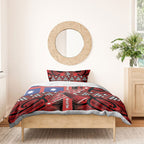 Aotearoa Iwi Ngapuhi Bedding Set Tuhoronuku Kite United Tribes Flag Maori Pattern