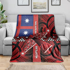 Aotearoa Iwi Ngapuhi Blanket Tuhoronuku Kite United Tribes Flag Maori Pattern