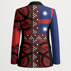 Aotearoa Iwi Ngapuhi Blazer Tuhoronuku Kite United Tribes Flag Maori Pattern