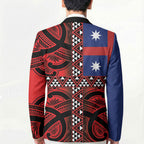 Aotearoa Iwi Ngapuhi Blazer Tuhoronuku Kite United Tribes Flag Maori Pattern