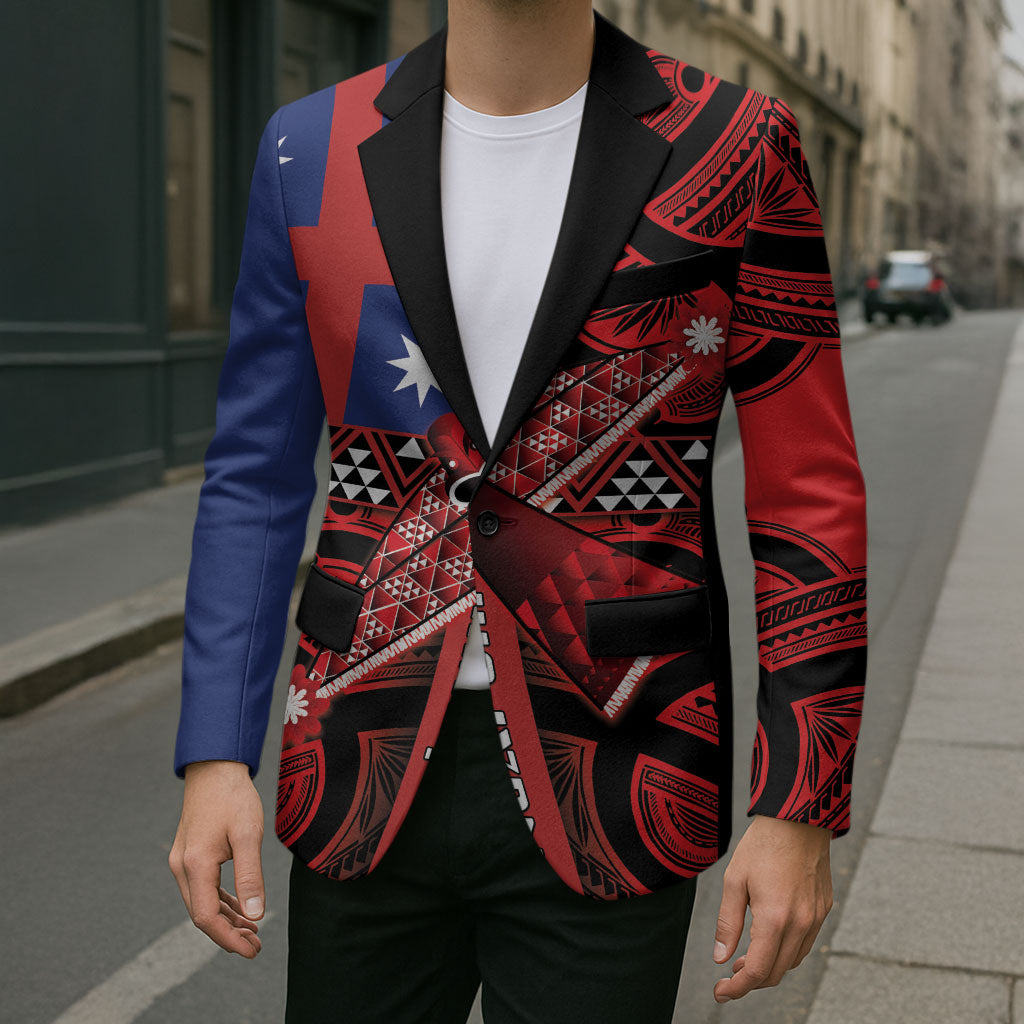 Aotearoa Iwi Ngapuhi Blazer Tuhoronuku Kite United Tribes Flag Maori Pattern