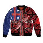Aotearoa Iwi Ngapuhi Bomber Jacket Tuhoronuku Kite United Tribes Flag Maori Pattern