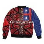 Aotearoa Iwi Ngapuhi Bomber Jacket Tuhoronuku Kite United Tribes Flag Maori Pattern