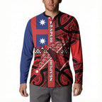 Aotearoa Iwi Ngapuhi Button Sweatshirt Tuhoronuku Kite United Tribes Flag Maori Pattern