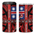 Aotearoa Iwi Ngapuhi 4 in 1 Can Cooler Tumbler Tuhoronuku Kite United Tribes Flag Maori Pattern