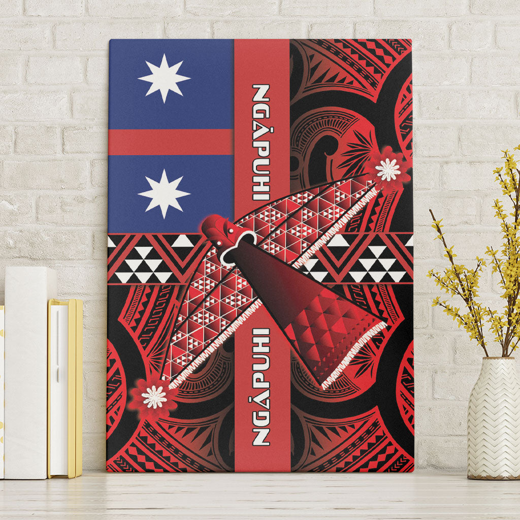 Aotearoa Iwi Ngapuhi Canvas Wall Art Tuhoronuku Kite United Tribes Flag Maori Pattern