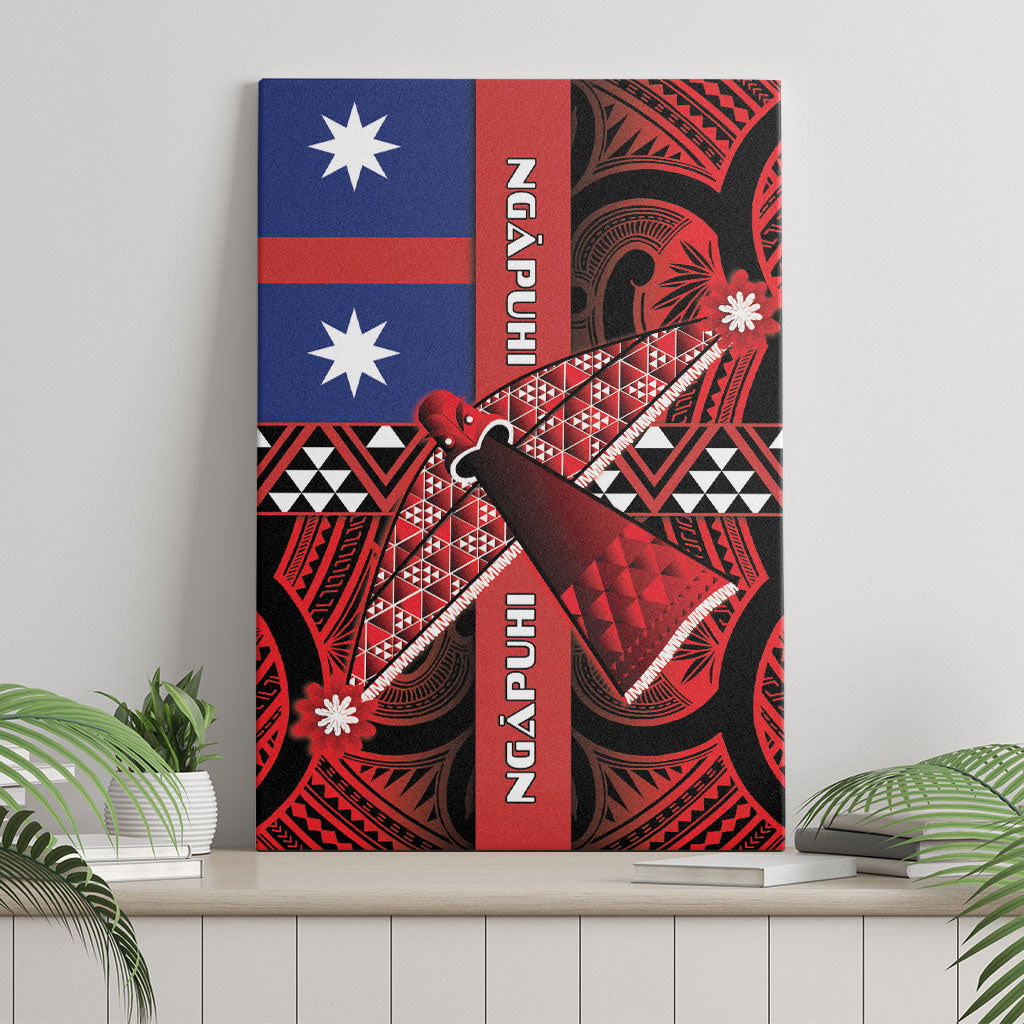 Aotearoa Iwi Ngapuhi Canvas Wall Art Tuhoronuku Kite United Tribes Flag Maori Pattern