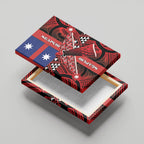 Aotearoa Iwi Ngapuhi Canvas Wall Art Tuhoronuku Kite United Tribes Flag Maori Pattern