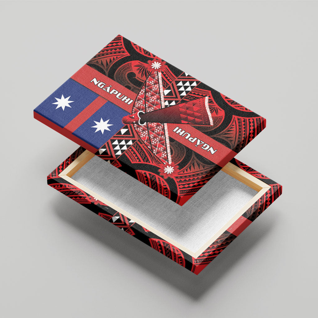 Aotearoa Iwi Ngapuhi Canvas Wall Art Tuhoronuku Kite United Tribes Flag Maori Pattern