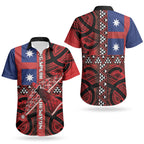Aotearoa Iwi Ngapuhi Couples Matching Mermaid Dress and Hawaiian Shirt Tuhoronuku Kite United Tribes Flag Maori Pattern