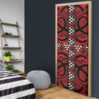 Aotearoa Iwi Ngapuhi Door Cover Tuhoronuku Kite United Tribes Flag Maori Pattern