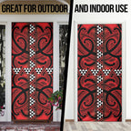 Aotearoa Iwi Ngapuhi Door Cover Tuhoronuku Kite United Tribes Flag Maori Pattern
