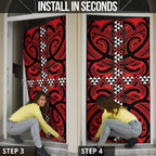 Aotearoa Iwi Ngapuhi Door Cover Tuhoronuku Kite United Tribes Flag Maori Pattern