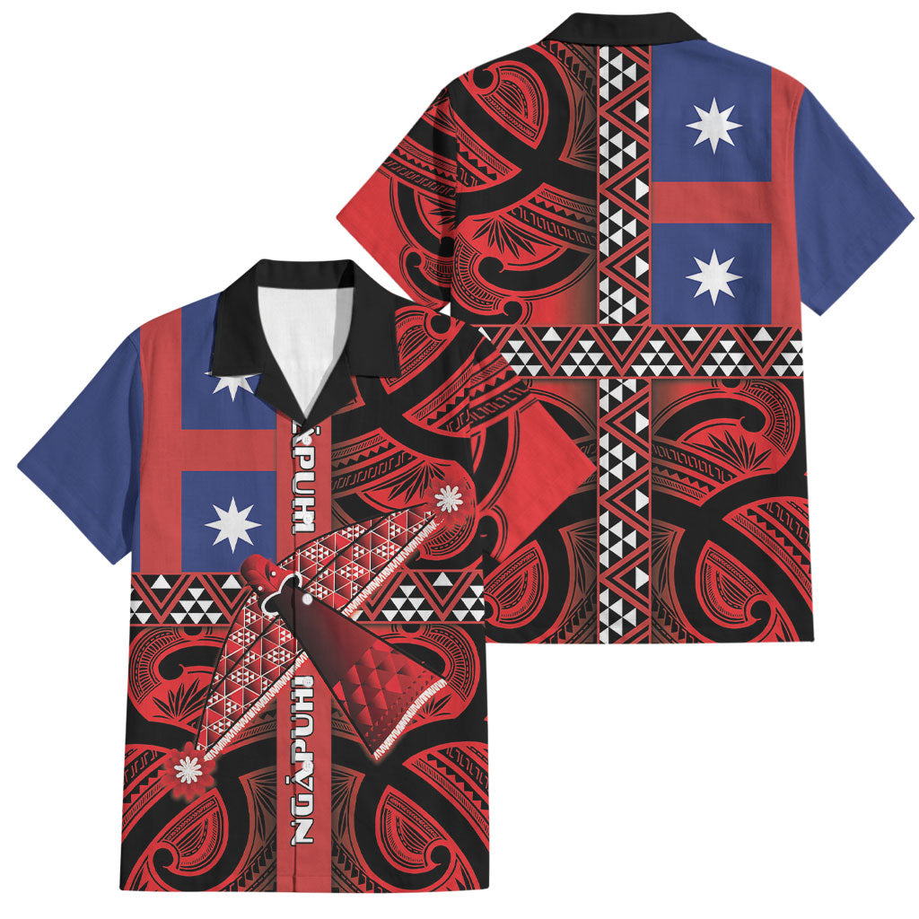 Aotearoa Iwi Ngapuhi Family Matching Summer Maxi Dress and Hawaiian Shirt Tuhoronuku Kite United Tribes Flag Maori Pattern