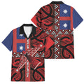 Aotearoa Iwi Ngapuhi Family Matching Tank Maxi Dress and Hawaiian Shirt Tuhoronuku Kite United Tribes Flag Maori Pattern