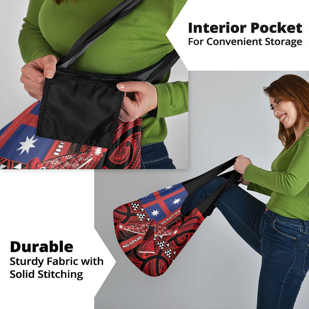 Aotearoa Iwi Ngapuhi Grocery Bag Tuhoronuku Kite United Tribes Flag Maori Pattern