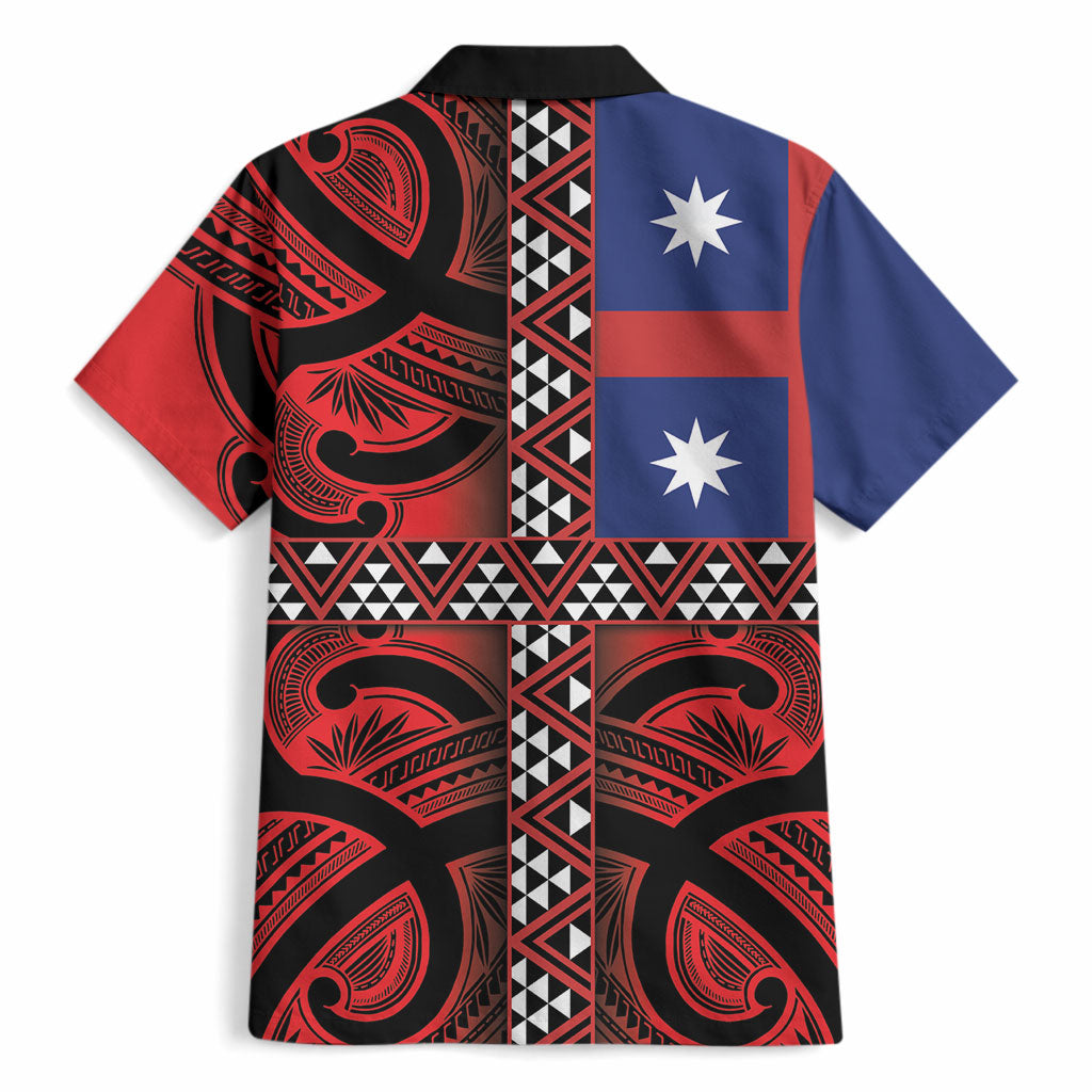 Aotearoa Iwi Ngapuhi Hawaiian Shirt Tuhoronuku Kite United Tribes Flag Maori Pattern