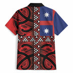 Aotearoa Iwi Ngapuhi Hawaiian Shirt Tuhoronuku Kite United Tribes Flag Maori Pattern
