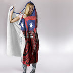 Aotearoa Iwi Ngapuhi Hooded Blanket Tuhoronuku Kite United Tribes Flag Maori Pattern