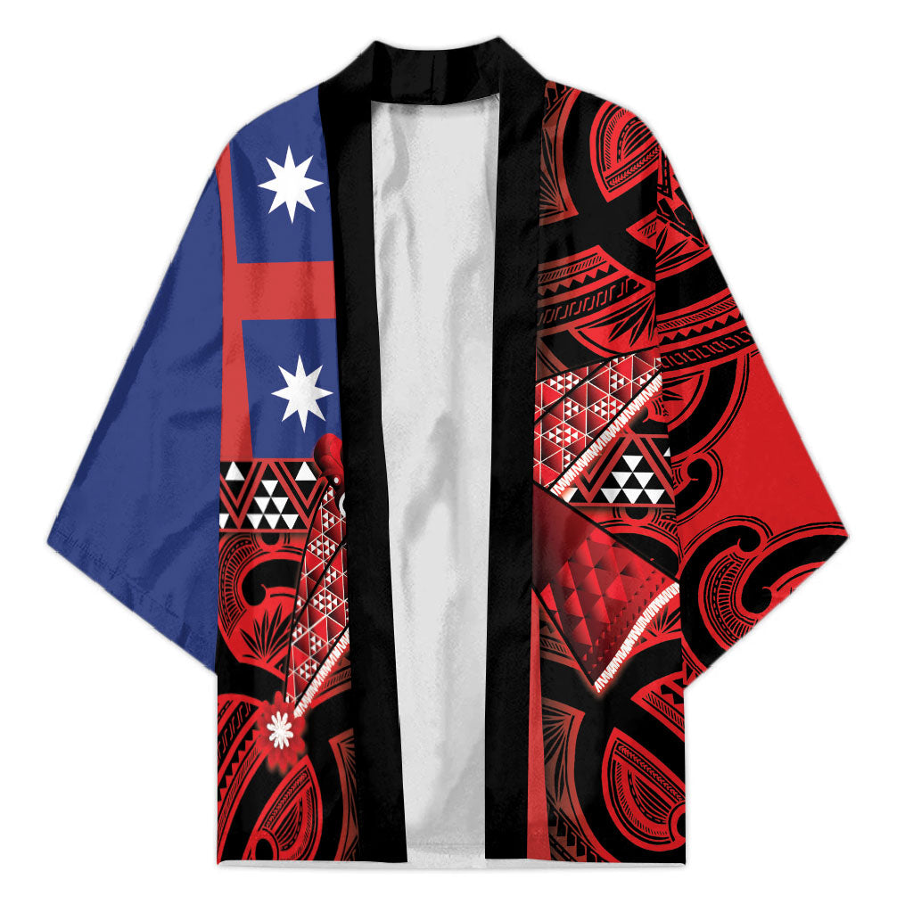 Aotearoa Iwi Ngapuhi Kimono Tuhoronuku Kite United Tribes Flag Maori Pattern