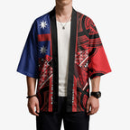 Aotearoa Iwi Ngapuhi Kimono Tuhoronuku Kite United Tribes Flag Maori Pattern