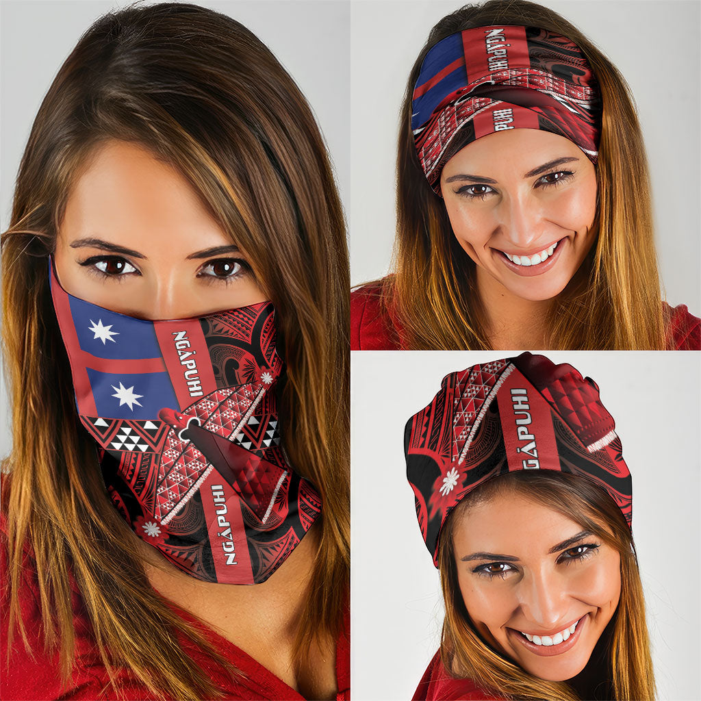 Aotearoa Iwi Ngapuhi Neck Gaiter Tuhoronuku Kite United Tribes Flag Maori Pattern