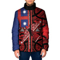 Aotearoa Iwi Ngapuhi Padded Jacket Tuhoronuku Kite United Tribes Flag Maori Pattern