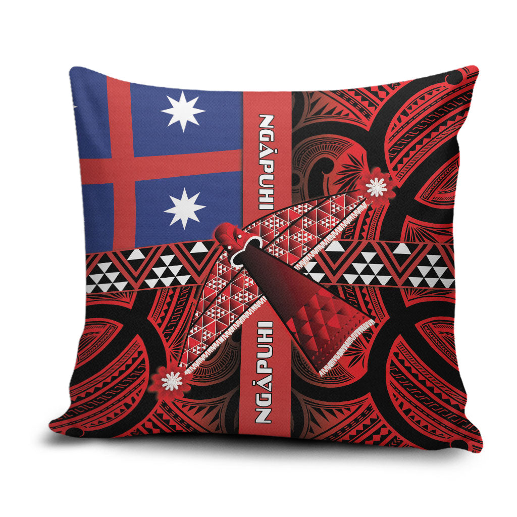 Aotearoa Iwi Ngapuhi Pillow Cover Tuhoronuku Kite United Tribes Flag Maori Pattern