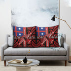 Aotearoa Iwi Ngapuhi Pillow Cover Tuhoronuku Kite United Tribes Flag Maori Pattern