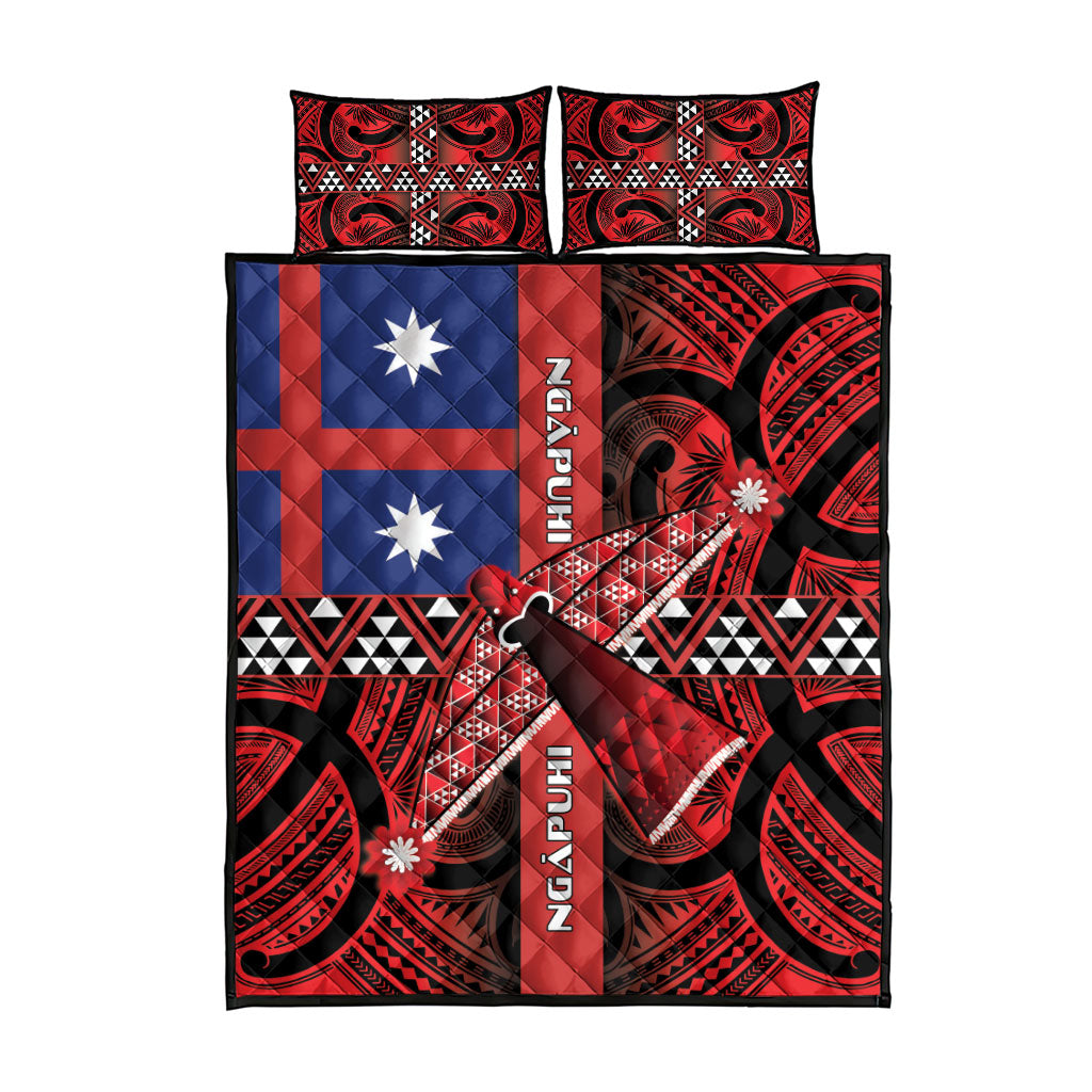 Aotearoa Iwi Ngapuhi Quilt Bed Set Tuhoronuku Kite United Tribes Flag Maori Pattern