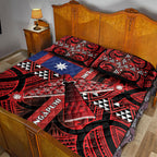 Aotearoa Iwi Ngapuhi Quilt Bed Set Tuhoronuku Kite United Tribes Flag Maori Pattern