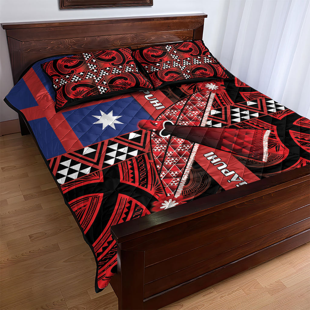 Aotearoa Iwi Ngapuhi Quilt Bed Set Tuhoronuku Kite United Tribes Flag Maori Pattern