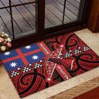 Aotearoa Iwi Ngapuhi Rubber Doormat Tuhoronuku Kite United Tribes Flag Maori Pattern