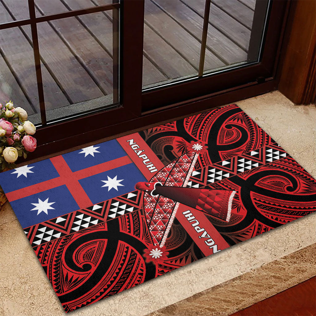 Aotearoa Iwi Ngapuhi Rubber Doormat Tuhoronuku Kite United Tribes Flag Maori Pattern