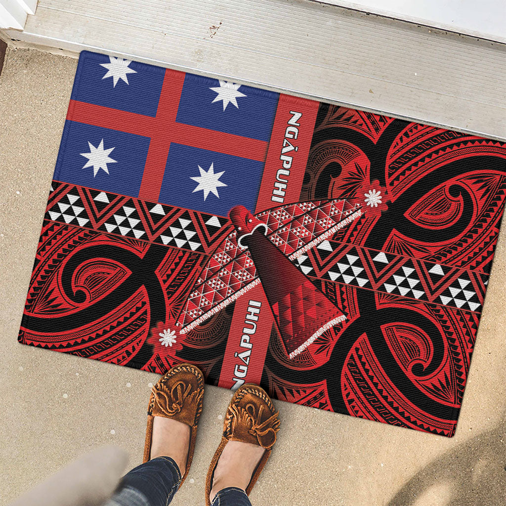Aotearoa Iwi Ngapuhi Rubber Doormat Tuhoronuku Kite United Tribes Flag Maori Pattern