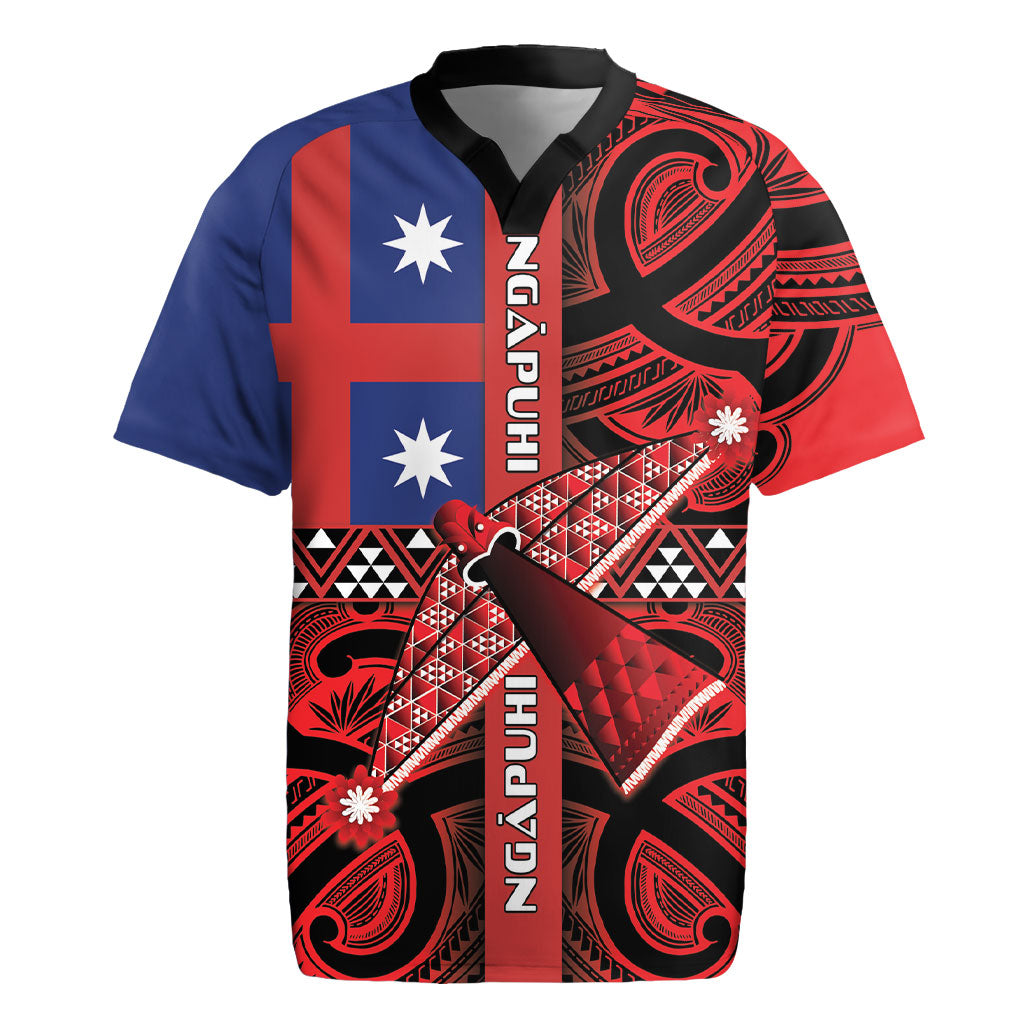 Aotearoa Iwi Ngapuhi Rugby Jersey Tuhoronuku Kite United Tribes Flag Maori Pattern