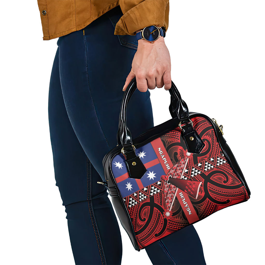 Aotearoa Iwi Ngapuhi Shoulder Handbag Tuhoronuku Kite United Tribes Flag Maori Pattern