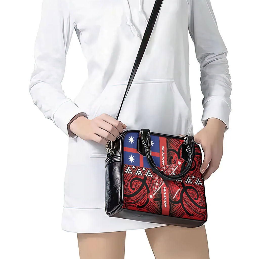 Aotearoa Iwi Ngapuhi Shoulder Handbag Tuhoronuku Kite United Tribes Flag Maori Pattern
