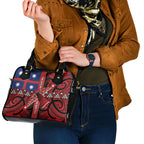Aotearoa Iwi Ngapuhi Shoulder Handbag Tuhoronuku Kite United Tribes Flag Maori Pattern