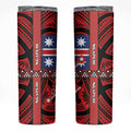 Aotearoa Iwi Ngapuhi Skinny Tumbler Tuhoronuku Kite United Tribes Flag Maori Pattern