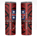 Aotearoa Iwi Ngapuhi Skinny Tumbler Tuhoronuku Kite United Tribes Flag Maori Pattern